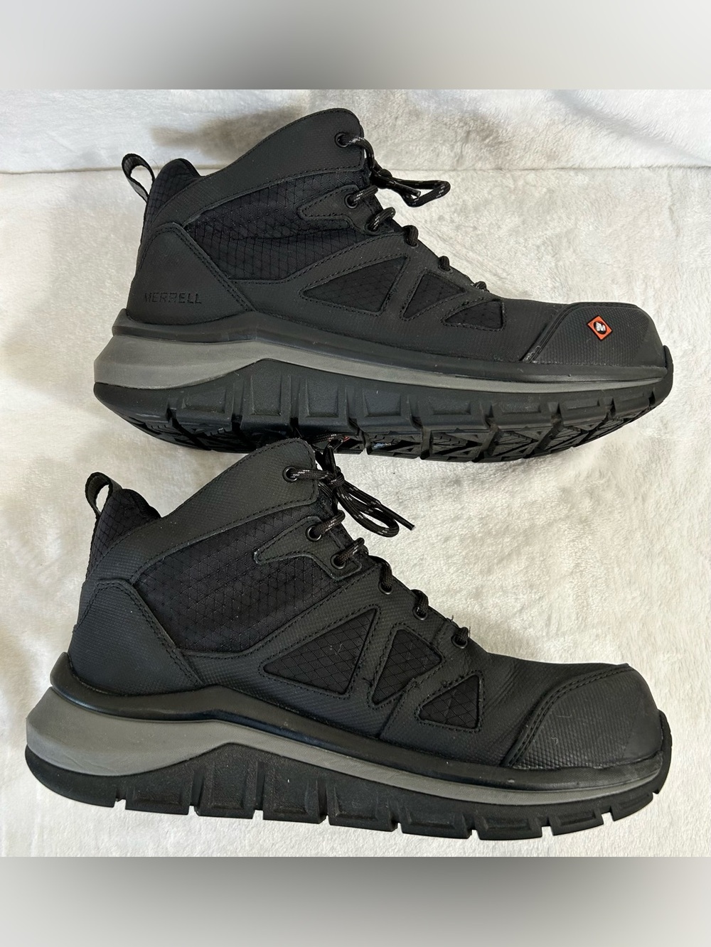 Merrell Men's Work Fullbench Speed Mid Carbon Fiber Boots Size 8.5 M Black - Picture 3 of 7